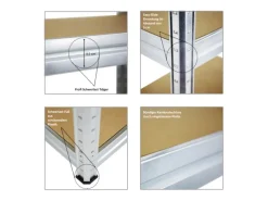 PROREGAL Schwerlastregal Dino HxBxT 180 x 200 x 60 cm Fachlast 500 kg