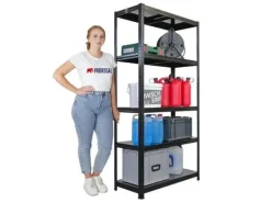 PROREGAL Schwerlastregal^Schwerlastregal Ragnar HxBxT 180x90x40cm 5 Stahlplatten-Ebenen Fachlast 125 kg