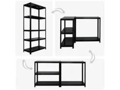 PROREGAL Schwerlastregal^Schwerlastregal Ragnar HxBxT 180x90x40cm 5 Stahlplatten-Ebenen Fachlast 125 kg