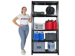 PROREGAL Schwerlastregal^Schwerlastregal Ragnar HxBxT 180x90x40cm 5 Stahlplatten-Ebenen Fachlast 125 kg
