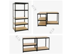 PROREGAL Schwerlastregal Tiger HxBxT 180 x 90 x 60 cm Fachlast 265 kg 5-Ebenen