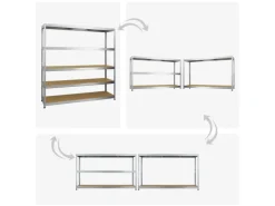 PROREGAL Schwerlastregal Giant Elephant HxBxT 180 x 180 x 45 cm Fachlast 200 kg