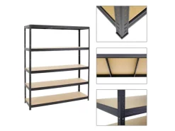 PROREGAL Regale Schwarz|Schwerlastregal^Schwerlastregal Giant Elephant HxBxT 180 x 150 x 45 cm Fachlast 200 kg