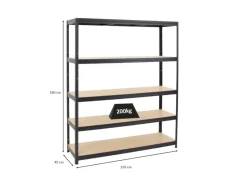 PROREGAL Regale Schwarz|Schwerlastregal^Schwerlastregal Giant Elephant HxBxT 180 x 150 x 45 cm Fachlast 200 kg