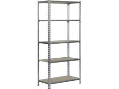 PROREGAL Metallregale^Schwerlastregal Big Muli HxBxT 200 x 110 x 50 cm 5 Fachböden Fachlast 200 kg Verzinkt