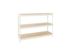 PROREGAL Regalsysteme^Schwerlastregal Wood Beast Three HxBxT 200 x 240 x 45 cm Fachlast 400 kg Weiß