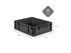 PROREGAL Aufbewahrung^SparSet 5x Eurobox Nextgen Grip Mit Auflagedeckel Und en Verschlüssen HxBxT 22x30x40cm 20 Liter Griffe Offen