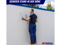 PROREGAL Sprossen-Anlegeleiter Holz Ohne Traverse 8 Sprossen