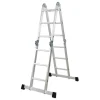 PROREGAL Leitern^Sprossen-Mehrzweckleiter MULTISTEP mit Gerüstplattform Aluminium 4x3 Sprossen bis zu 3,6 m Höhe Traglast 150kg