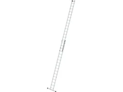 PROREGAL Klapptritte^Sprossen-Schiebeleiter mit Standard-Traverse 2 x 17 Sprossen