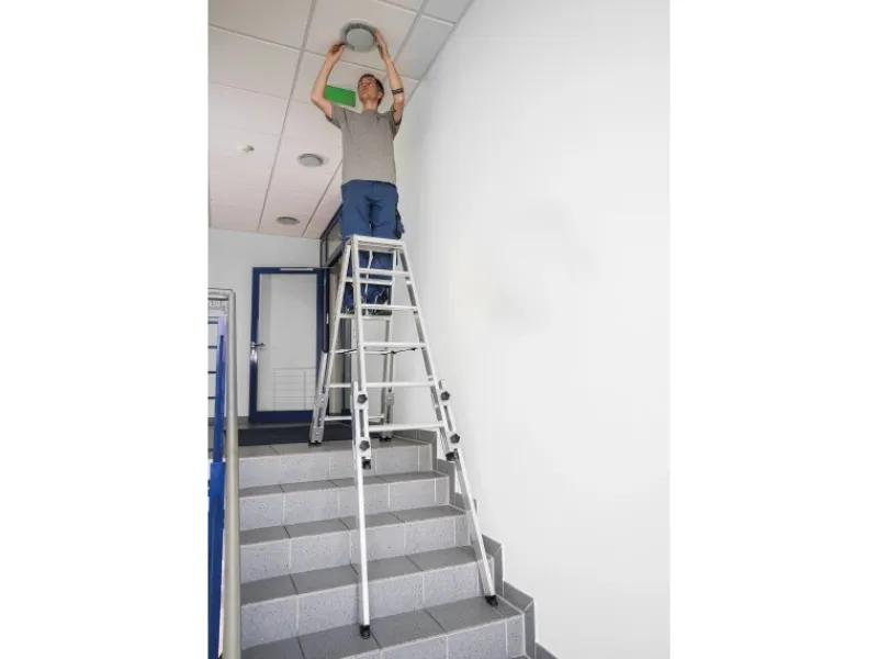 PROREGAL Stufen-Stehleiter Treppengängig 2 x 5 Stufen