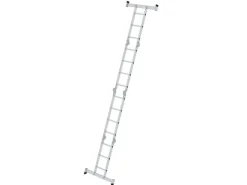 PROREGAL Vielzweckleiter 4-Teilig mit Traverse 2 x 3 & 2 x 4 Sprossen