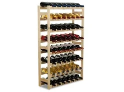 PROREGAL Weinregal Pinotwine HxBxT 118 x 72 x 25 cm 56 Flaschen Massives Kiefernholz Natur Unbehandelt
