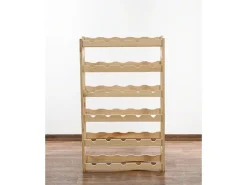 PROREGAL Holzregale|Flaschenregale^Weinregal Pinotwine HxBxT 86 x 53 x 25 cm 30 Flaschen Massives Kiefernholz Natur Unbehandelt