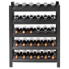 PROREGAL Weinregal Toskana HxBxT 75 x 60 x 30 cm 30 Flaschen Auf 5 Ebenen Schwarz Wein Metallregal Weinständer Flaschenständer