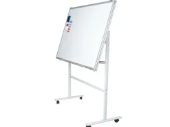 PROREGAL Whiteboard HxBxT 167x186x57 cm Mobil Rollbar Inkl. Zubehör Mit Ausziehbarer Tafel Magnettafel Memoboard Pinnwand