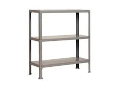 PROREGAL Büroregale^Wohnregal Living Koala Metal mit 3 Fachböden HxBxT 90 x 80 x 30 cm Fachlast 150 kg Grau/Grau