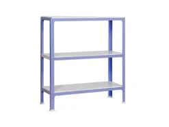 PROREGAL Metallregale^Wohnregal Living Koala Metal mit 3 Fachböden HxBxT 90 x 80 x 40 cm Fachlast 150 kg Lila/Weiß