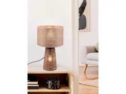 Reality Design-Tischleuchte Straw 1-flammig Braun 24 cm x 24 cm