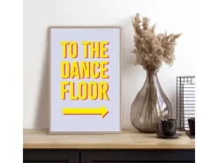 Bilder^Reinders Gerahmtes Bild Dancefloor Man Cave 30 cm x 20 cm Gelb