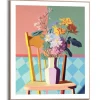 Reinders Gerahmtes Bild Floral Chair für Wohnzimmer 50 cm x 40 cm Mehrfarbig