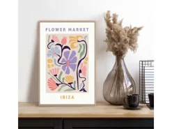Reinders Gerahmtes Bild Ibiza Flower Market 30 cm x 20 cm Mehrfarbig