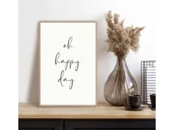 Reinders Gerahmtes Bild Schönen Tag für Home Office 30 cm x 20 cm Schwarz-Weiß