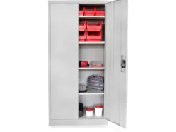 rikta Schränke^Metallschrank 2-türig (B x T x H) 80 x 40 x 168 cm RAL 7035 Lichtgrau