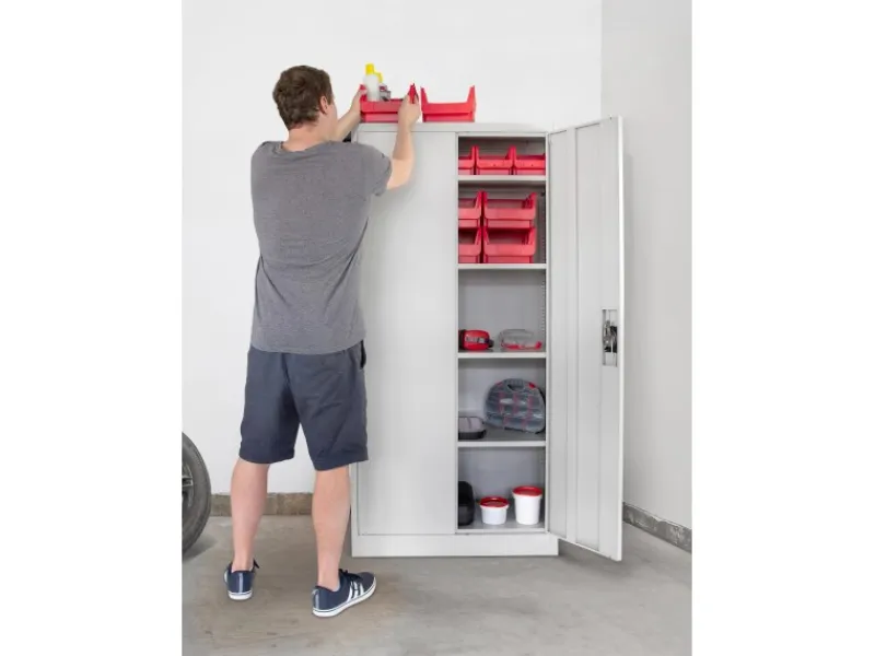 rikta Schränke^Metallschrank 2-türig (B x T x H) 80 x 40 x 168 cm RAL 7035 Lichtgrau