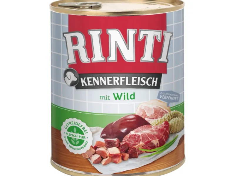 Rinti Hunde-Nassfutter Kennerfleisch Wild 800 g