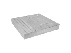 roba Sandkasten aus Holz mit Aufklappbarer Sitzbank + Spielwannen