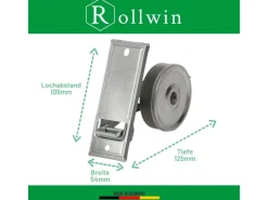 Rollwin Rolladen Gurtwickler Unterputz 105mm Lochabstand Mit 7m Gurt 23mm Rolladengurt Weiß Rollo Wickler Mit Abdeckblende Rollladen Aufwickler