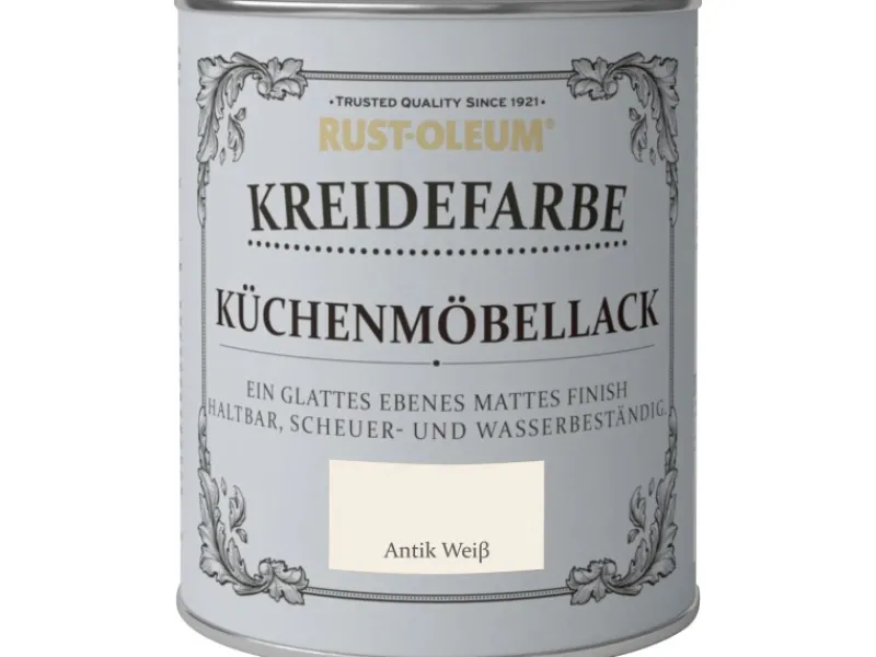 Weißlacke^Rust-Oleum Kreidefarbe Küchenmöbellack Antik Weiß matt 750 ml