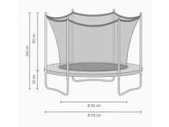 Salta Leitern^Trampolin Comfort Edition Ø 213 cm Schwarz