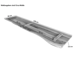 SAM Holzplatte Arya mit Echter Baumkante Einseitig 140 x 30 cm Akazienholz Nussbaum