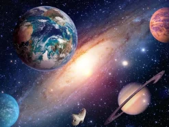 Sanders & Sanders Fototapeten^Fototapete Universum Blau Lila und Orange 360 x 270 cm 600546