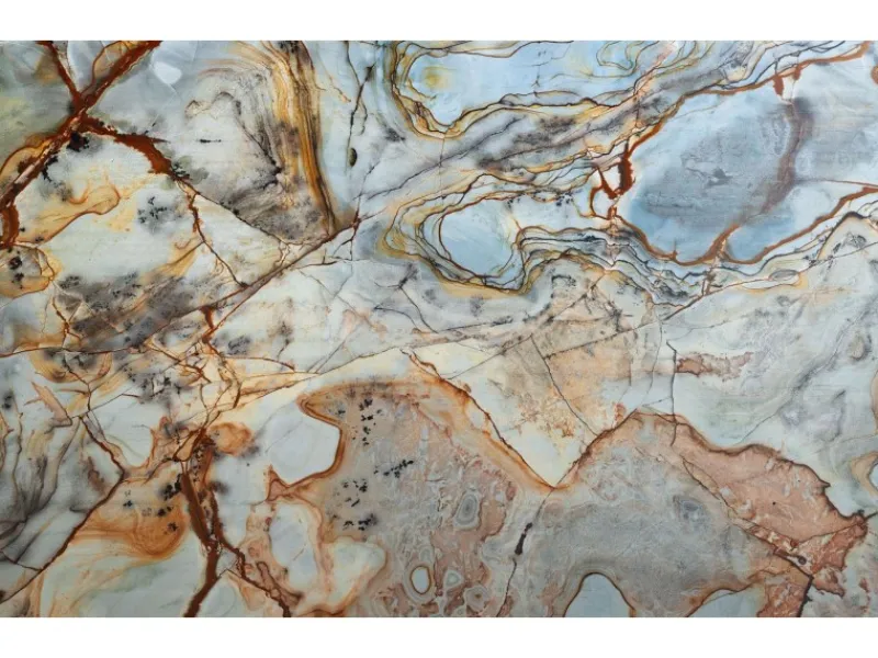 Sanders & Sanders Fototapeten^Fototapete Marmor Beige und Blau 400 x 250 cm 612359