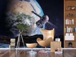 Sanders & Sanders Fototapete Universum Beige Blau und Grau 360 x 270 cm 600515