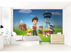 Sanders & Sanders Fototapete Paw Patrol Blau Grün und Rot 360 x 270 cm 600598
