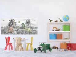 Sanders & Sanders Wandtattoos^Poster Dinosaurier Grau 0,75 x 1,7 m 601263