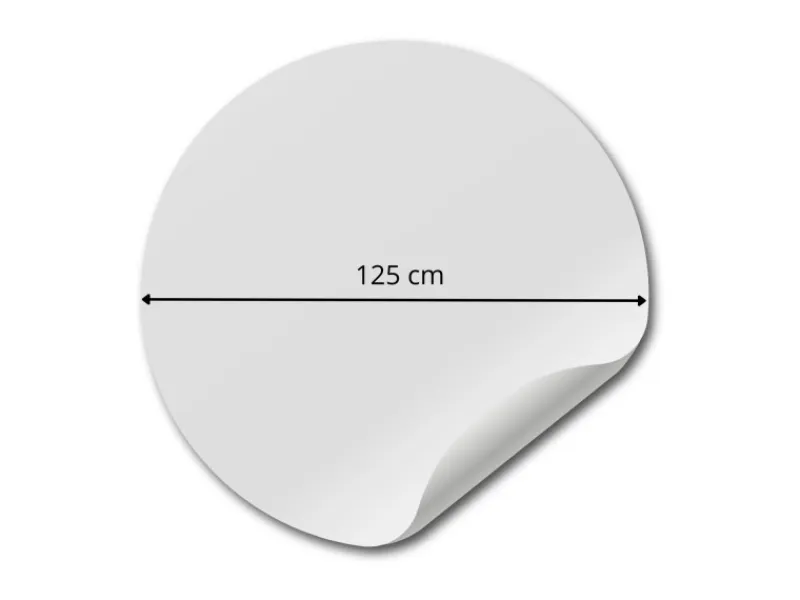 Sanders & Sanders Selbstklebende Runde Tapete Clous Blau und Beige Ø 125 cm 611729