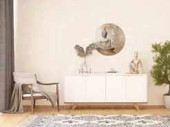 Sanders & Sanders Selbstklebende Runde Tapete Budha Beige Ø 70 cm 601089