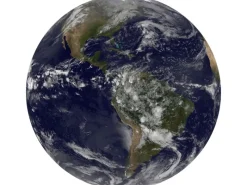 Sanders & Sanders Wandtattoos^Selbstklebende Runde Tapete Erde Blau Ø 125 cm 611759