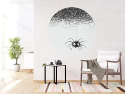 Sanders & Sanders Wandtattoos^Selbstklebende Runde Tapete Schwarz-Weiß Ø 140 cm 601149