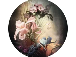 Sanders & Sanders Selbstklebende Runde Tapete Blumen Rosa Blau und Grün Ø 125 cm 611736