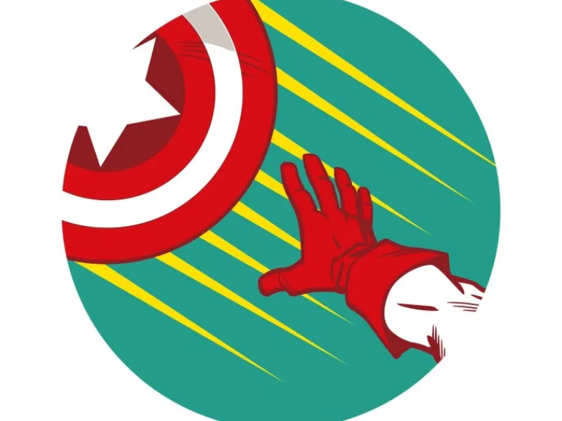 Sanders & Sanders Wandtattoos^Selbstklebende Runde Tapete Die Rächer Grün und Rot Ø 128 cm 612050