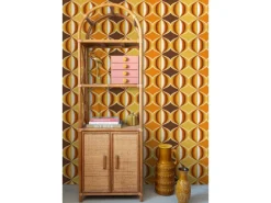 Sanders & Sanders Tapete Retro-Ornamente Gelb Braun und Orange 53 cm x 10.05 m