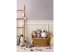 Sanders & Sanders Tapete Streifenmuster Lila 50 x 900 cm