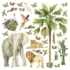 Sanders & Sanders Wandtattoos^Wandtattoo Dschungeltiere Grün 30 x 30 cm 601331