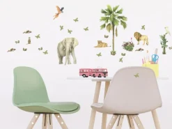 Sanders & Sanders Wandtattoos^Wandtattoo Dschungeltiere Grün 30 x 30 cm 601331